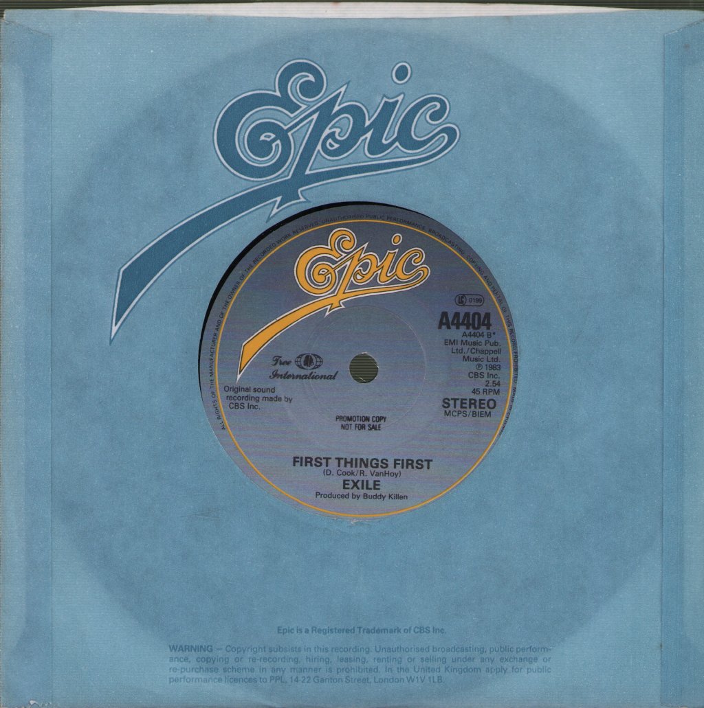 Exile (70'S Pop Group) - Woke Up In Love - 7 Inch