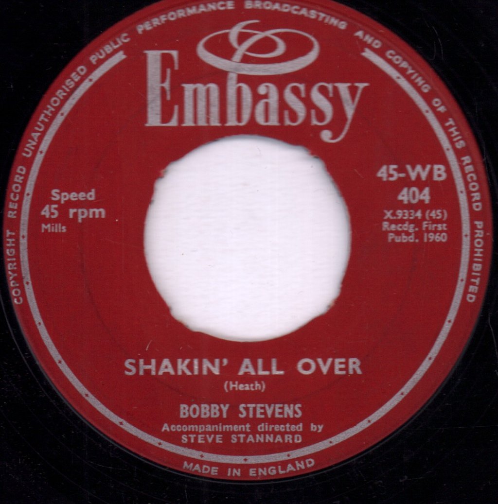 Bobby Stevens - Shakin' All Over - 7 Inch
