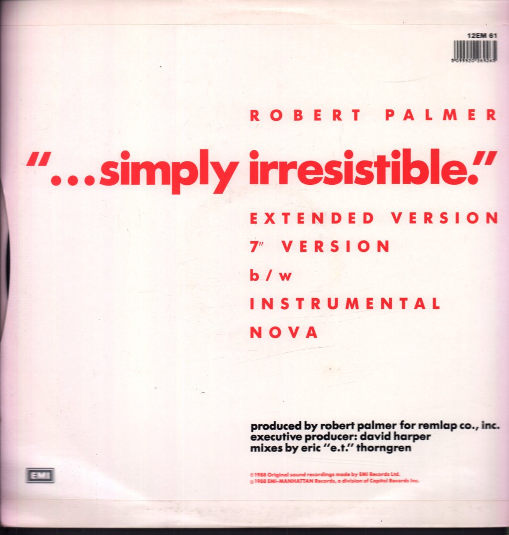 Robert Palmer - Simply Irresistible - 12 Inch