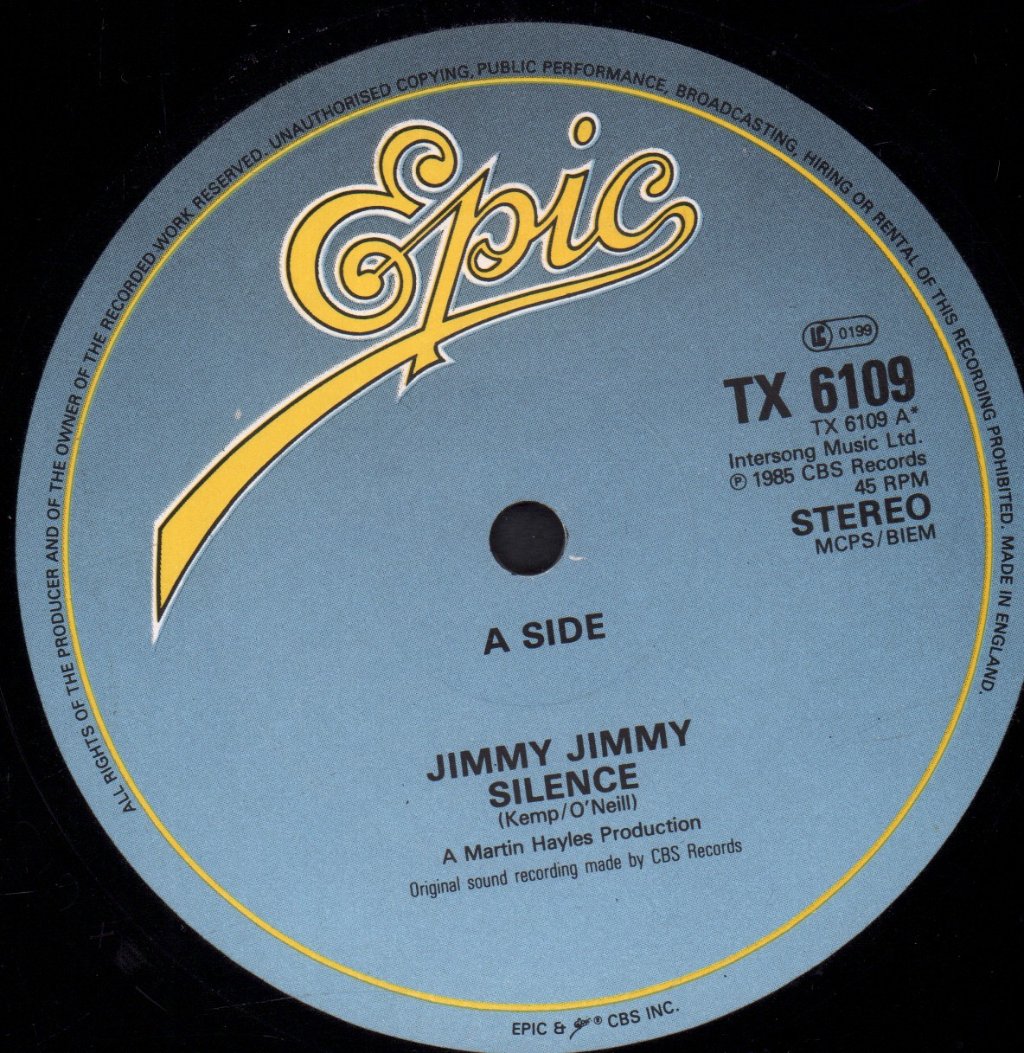 Jimmy Jimmy - Silence - 12 Inch