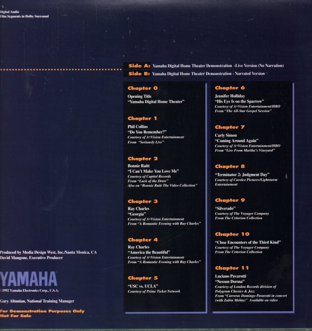 Various Artists - Yamaha Digital Home Theater II - Laser Disc