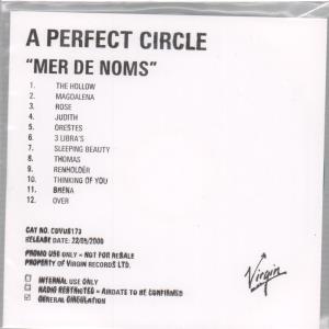 A Perfect Circle - Mer De Noms - Cdr