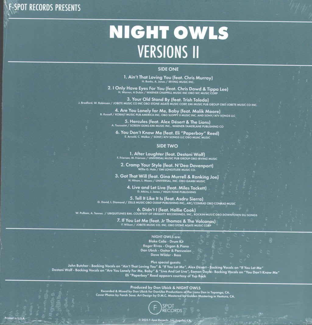 Night Owls - Versions II - Lp