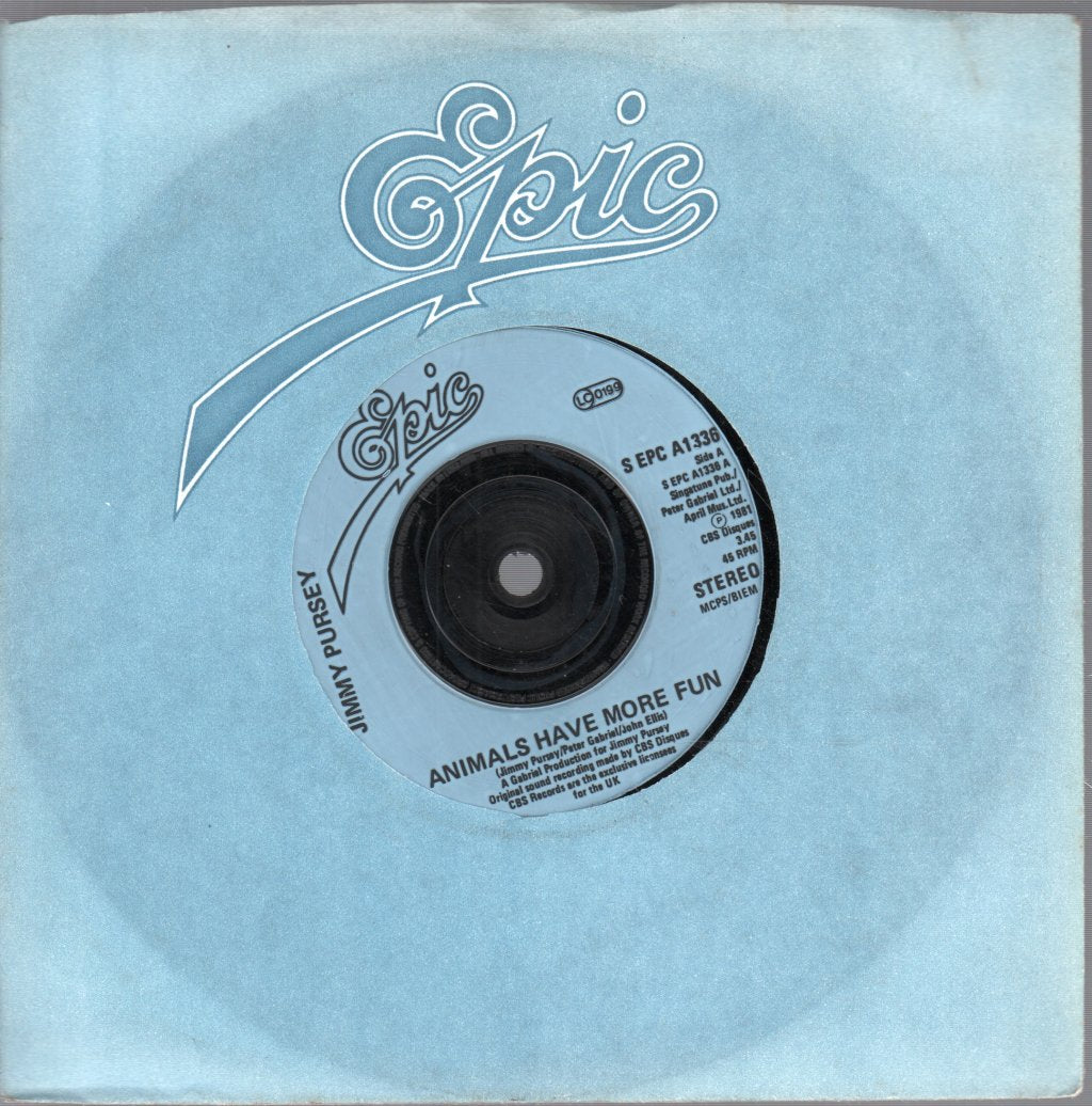 Jimmy Pursey - Animals Have More Fun - 7 Inch