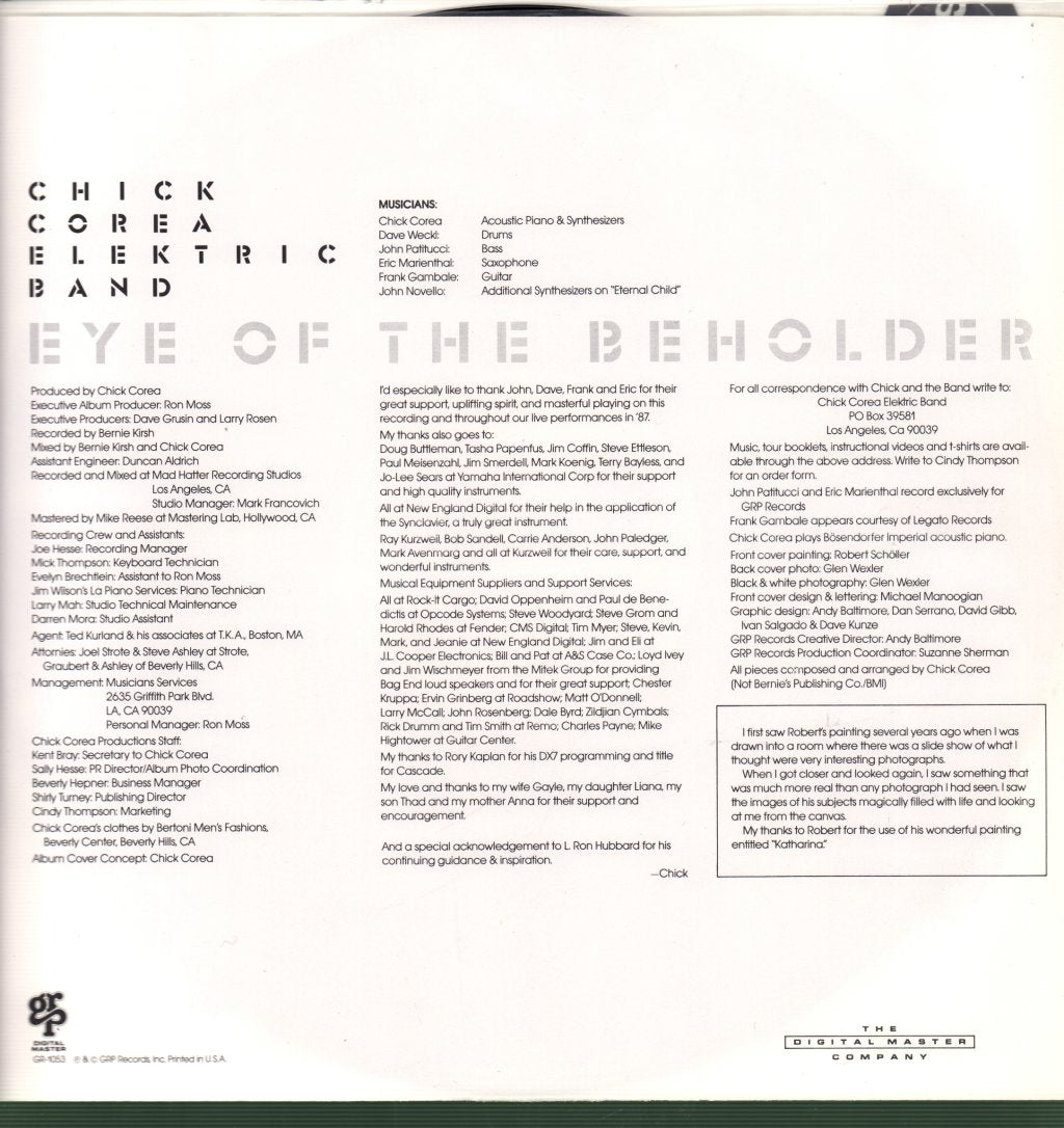 Chick Corea Elektric Band - Eye Of The Beholder - Lp