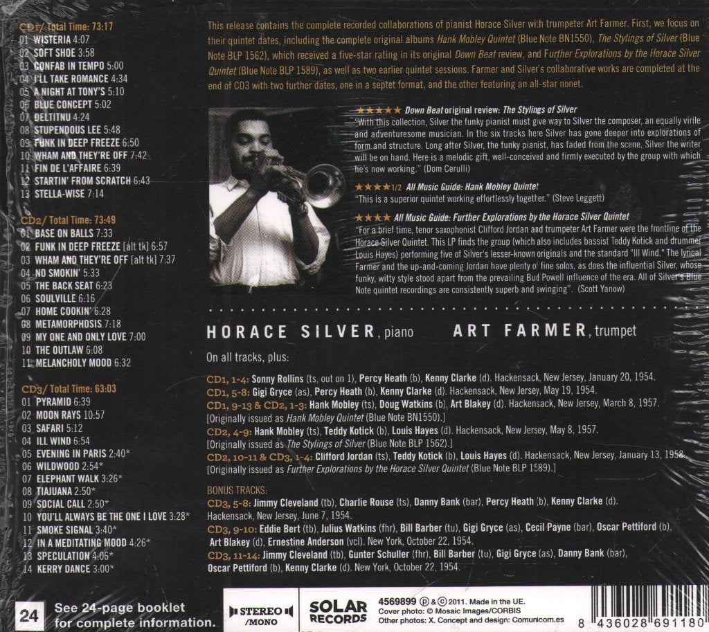 Horace Silver Quintet with Art Farmer - Complete Recordings - Triple Cd