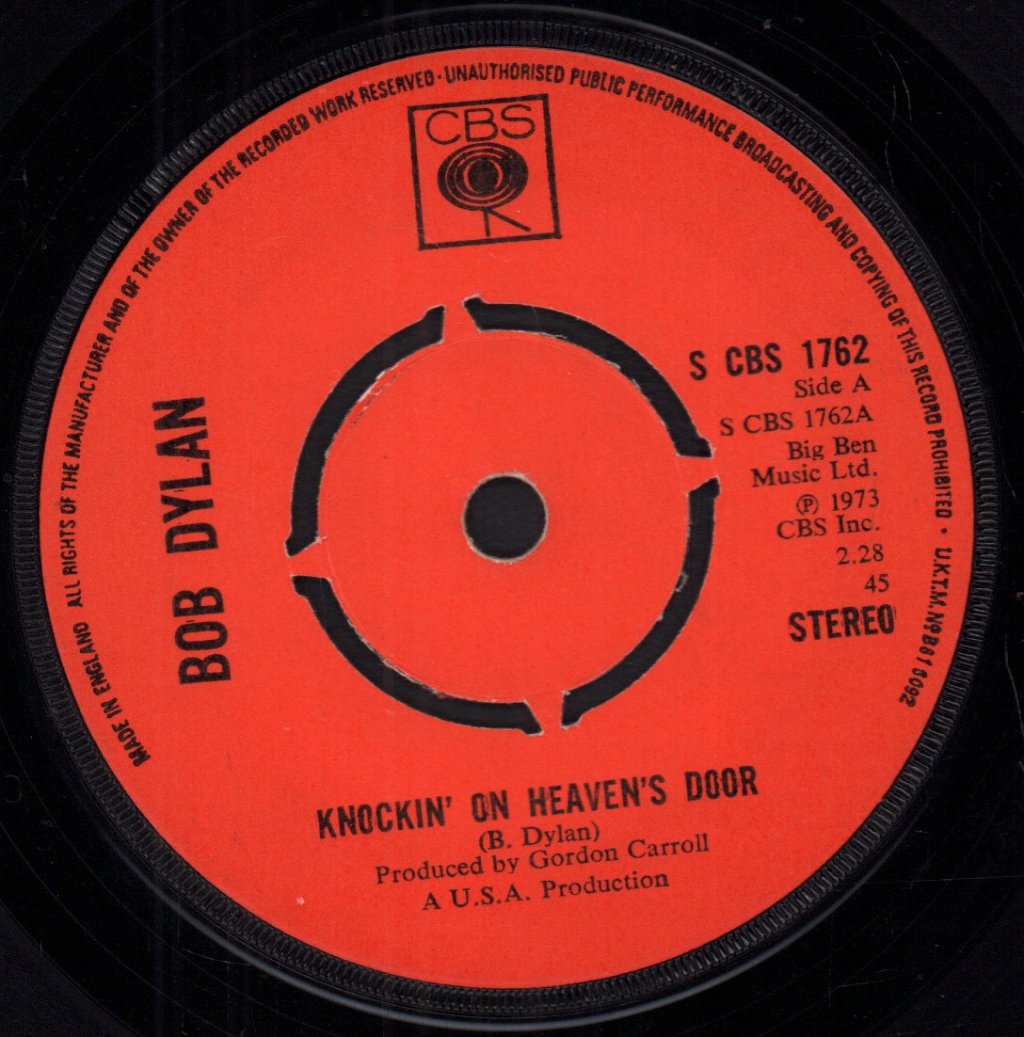 Bob Dylan - Knockin' On Heaven's Door - 7 Inch