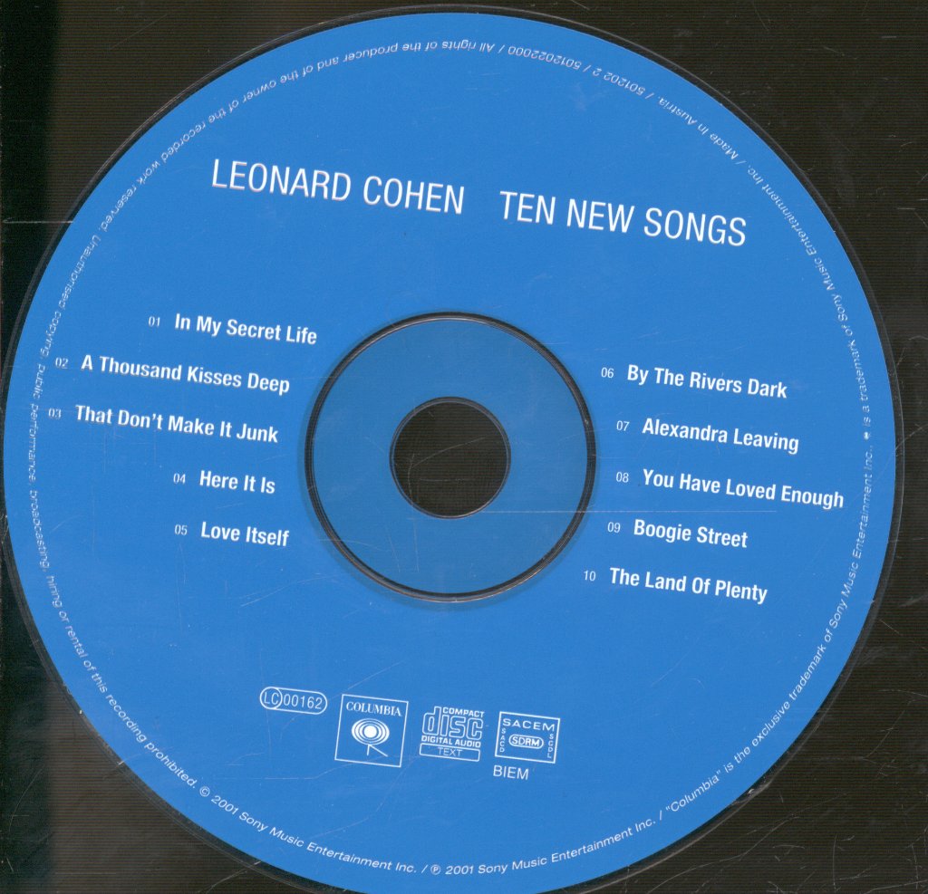 Leonard Cohen - Ten New Songs - Cd