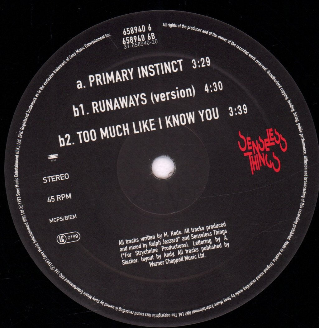 Senseless Things - Primary Instinct - 12 Inch