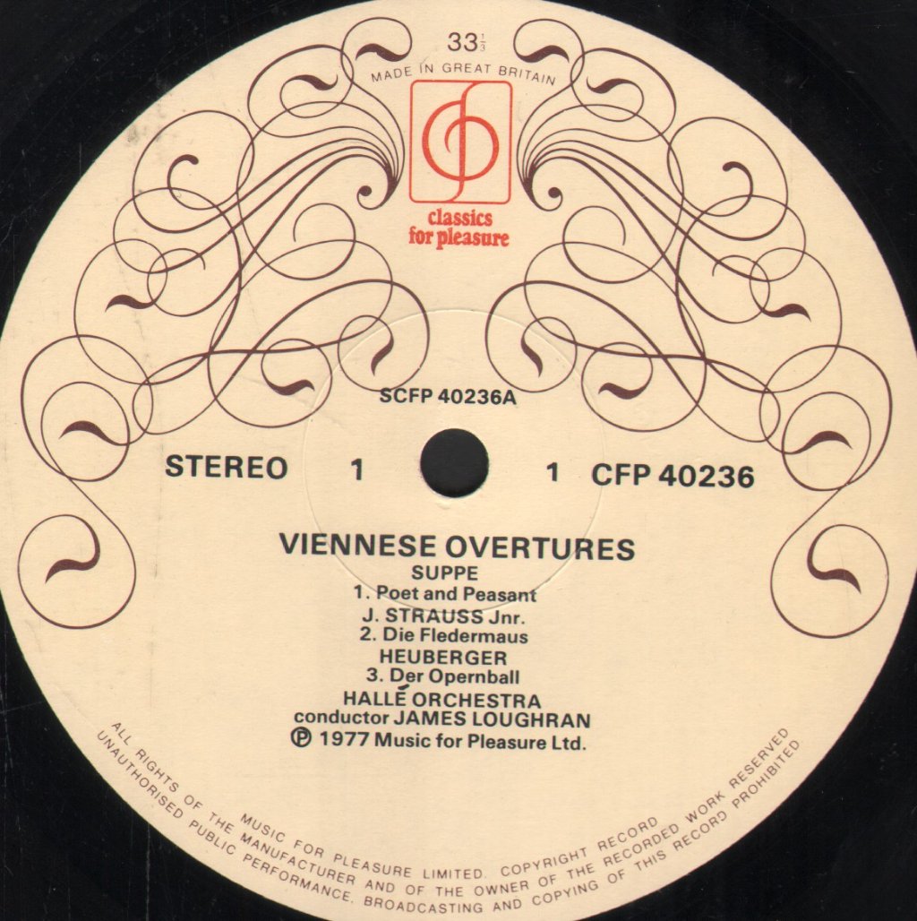 Halle Orchestra / James Loughran - Viennese Overtures - Lp