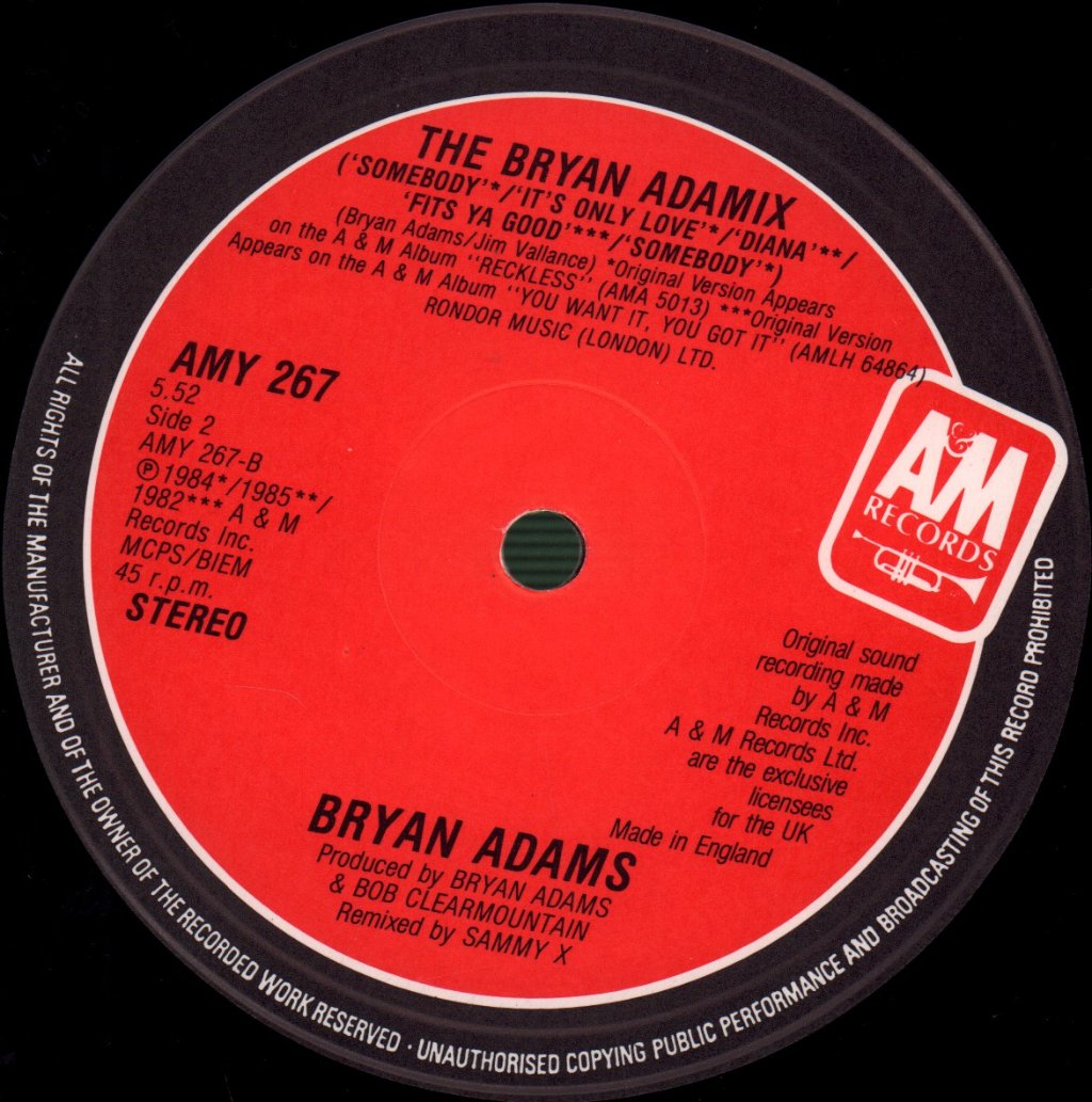 Bryan Adams - Summer Of 69 - 12 Inch