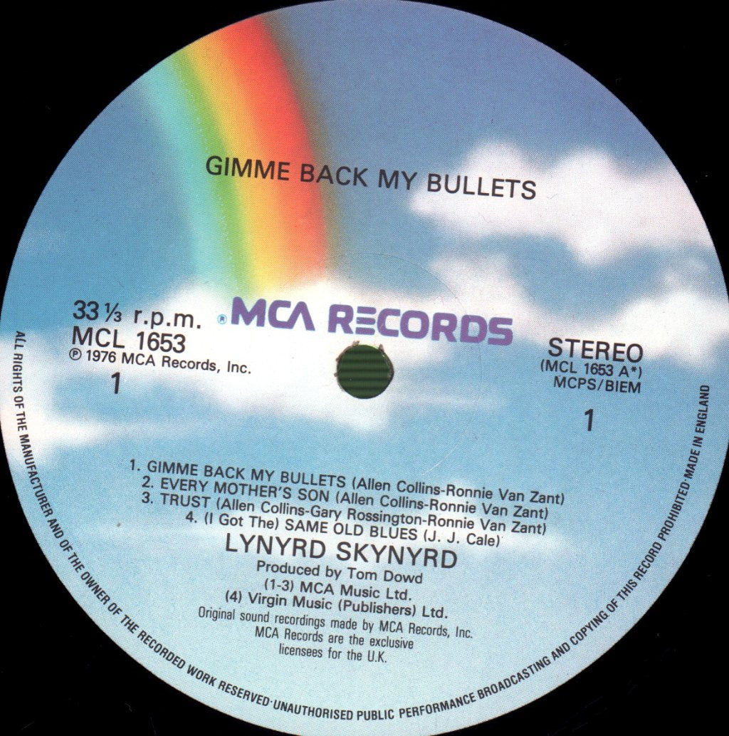 Lynyrd Skynyrd - Gimme Back My Bullets - Lp