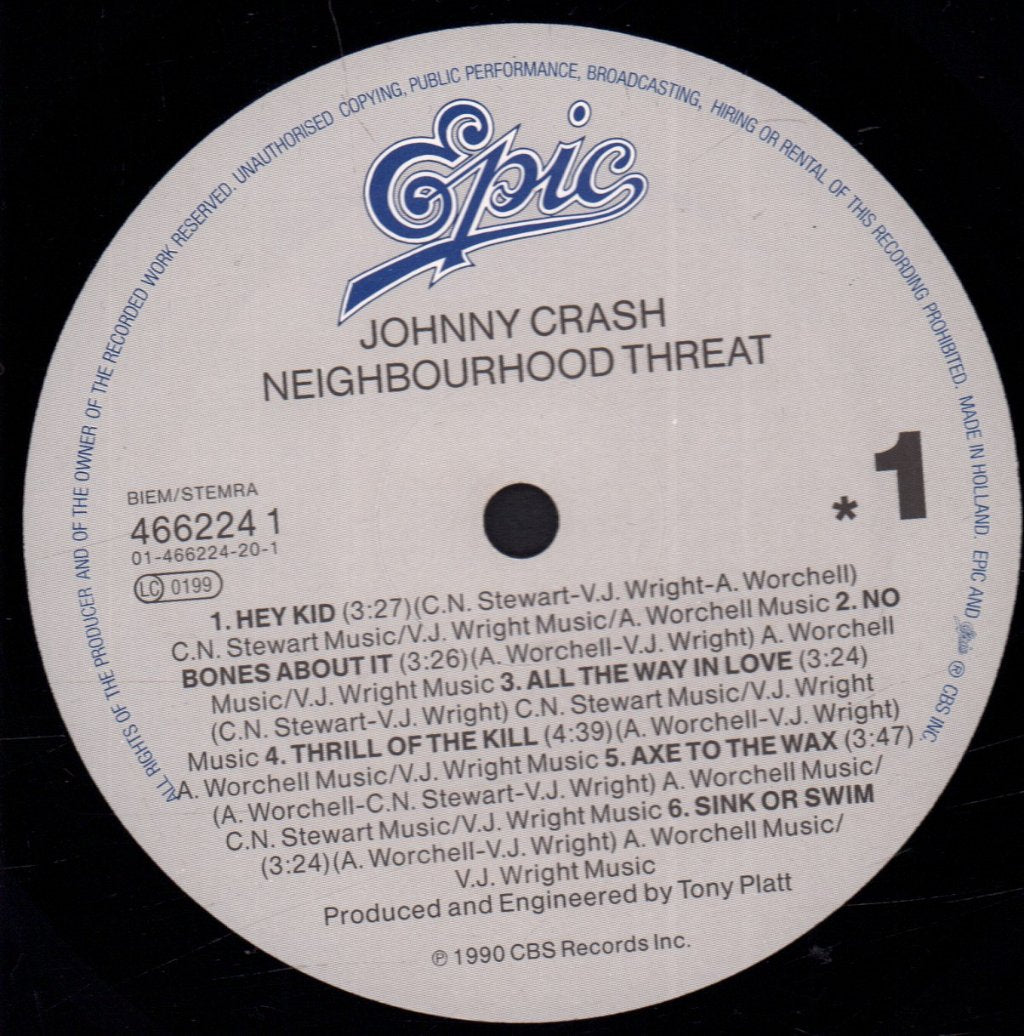 Johnny Crash - Neighbourhood Threat - Lp