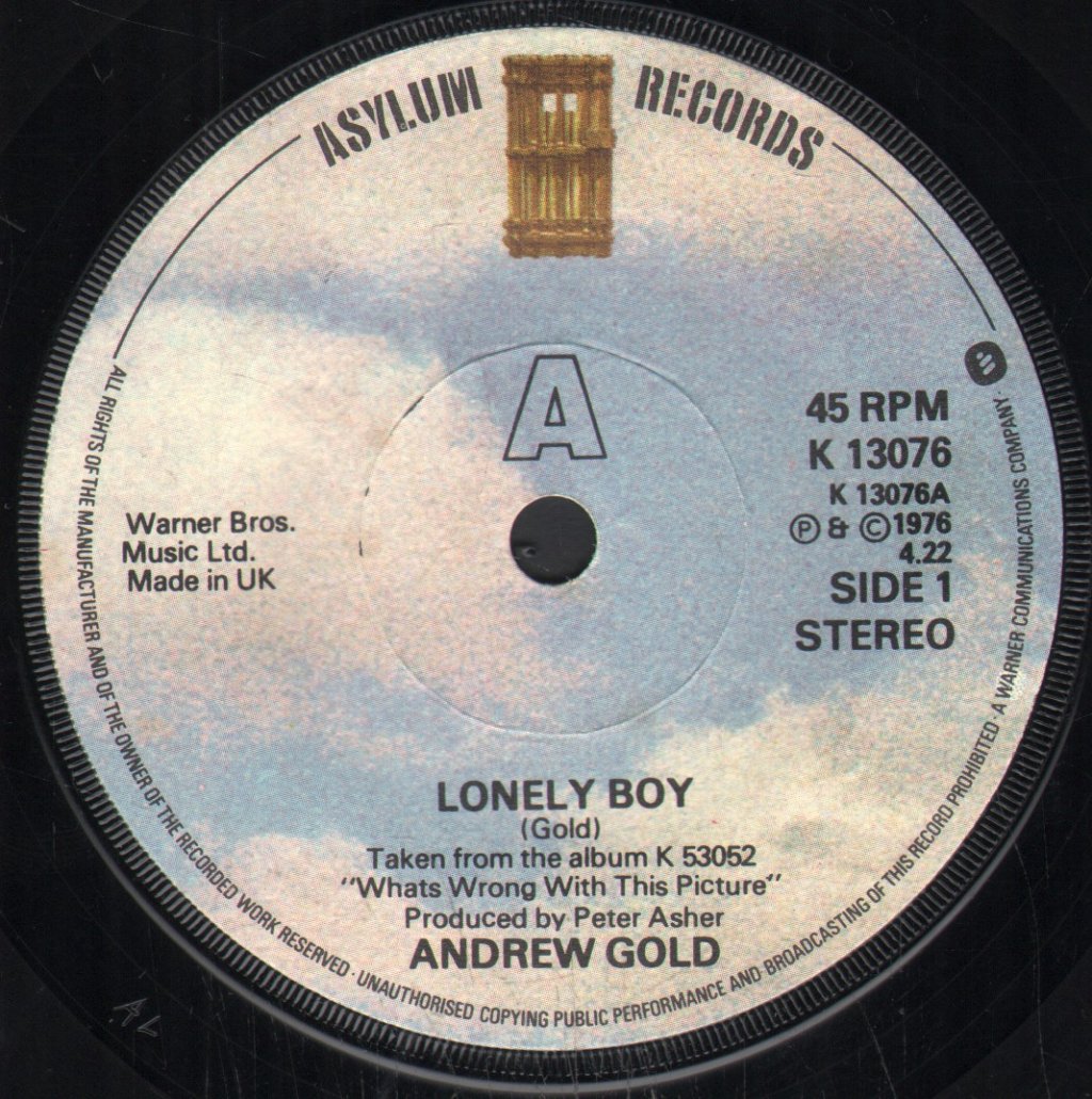 Andrew Gold - Lonely Boy - 7 Inch