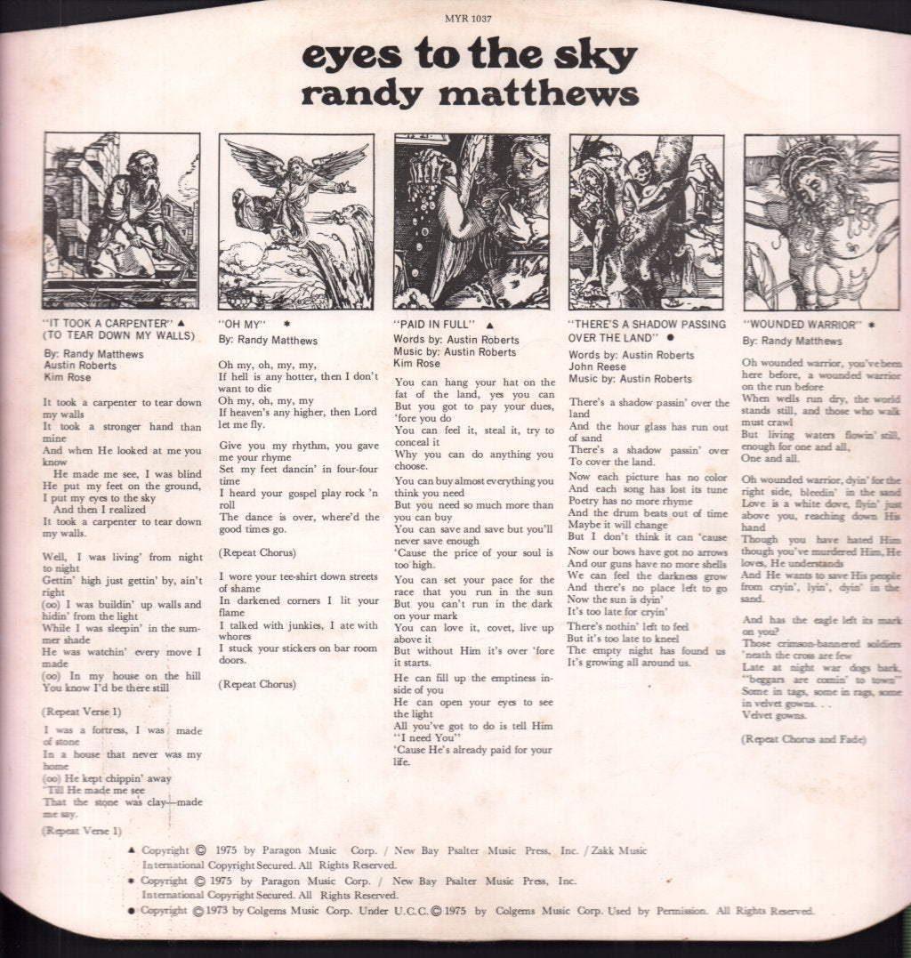 Randy Matthews - Eyes To The Sky - Lp