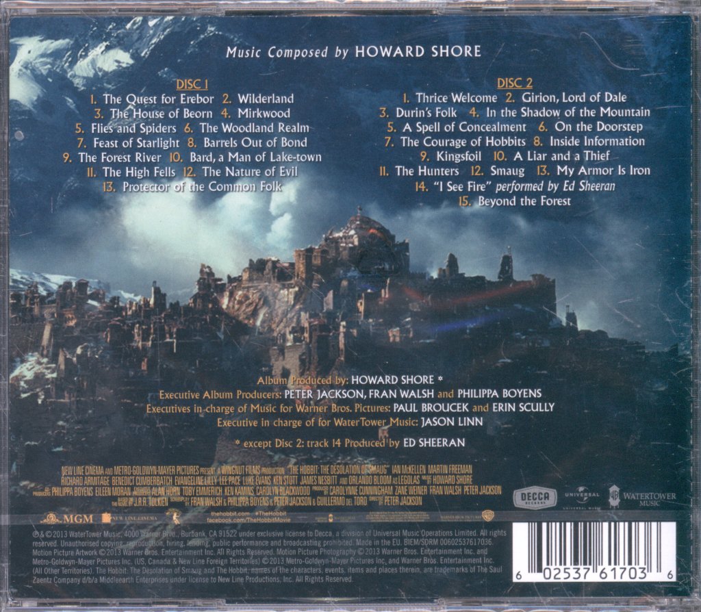 Howard Shore - Hobbit: The Desolation Of Smaug (Original Motion Picture Soundtrack) - Double Cd