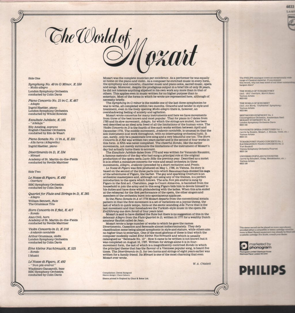 Various Artists - World Of Mozart - Lp