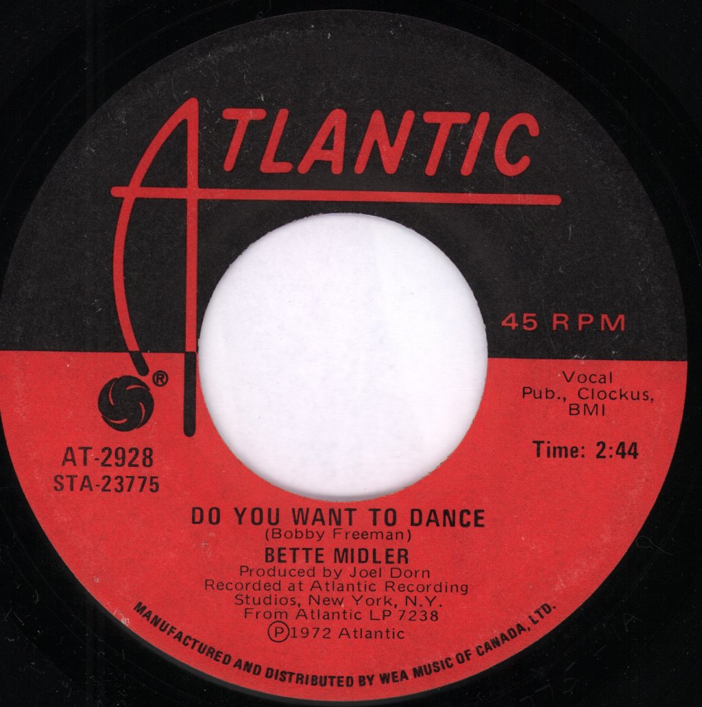 Bette Midler - Do You Want To Dance? - 7 Inch