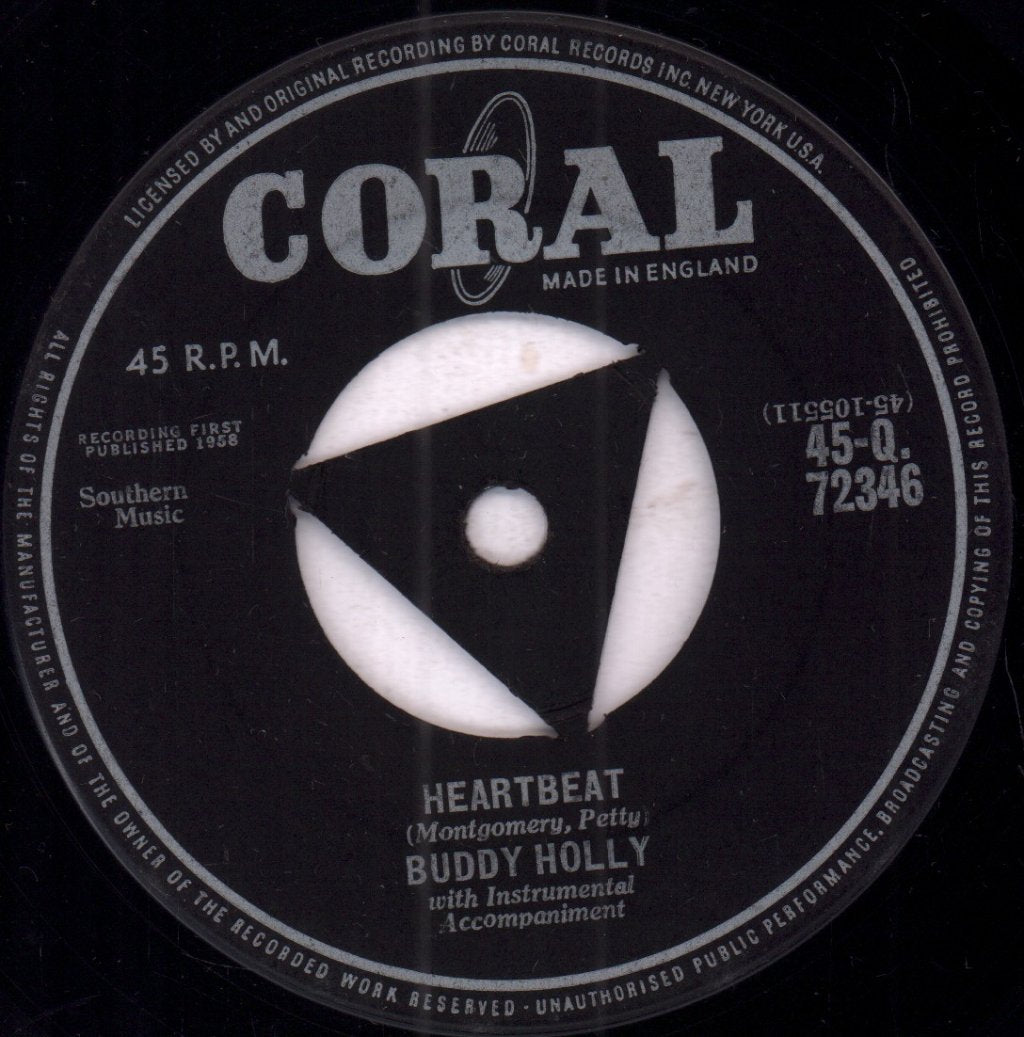 Buddy Holly - Heartbeat - 7 Inch