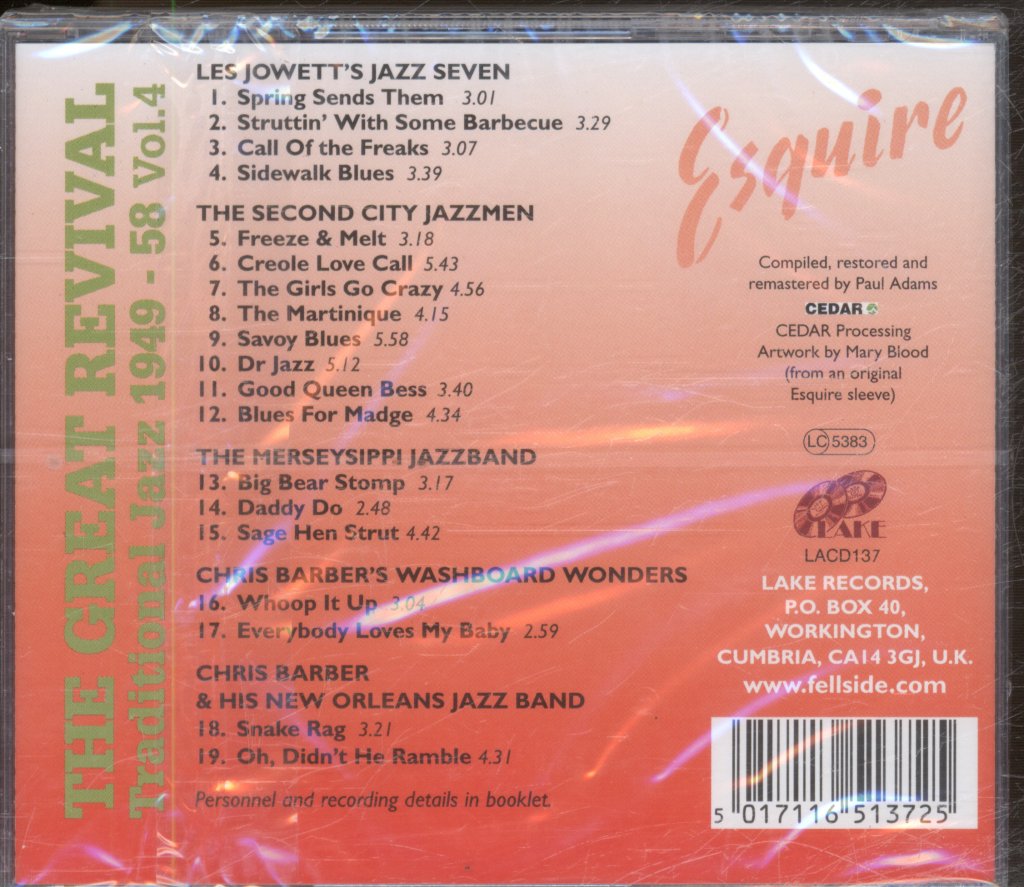 Various Artists - Great Revival Volume 4: Traditional Jazz 1949-58 - Cd