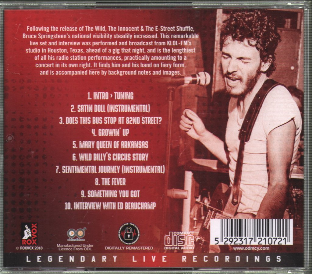 Bruce Springsteen - Live Houston '74 - Cd