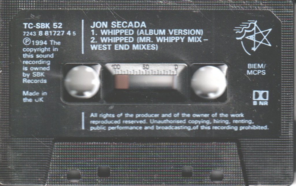 Jon Secada - whipped - Cassette