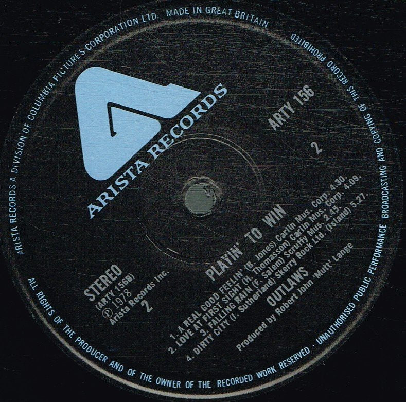Outlaws - Playin' To Win - Lp