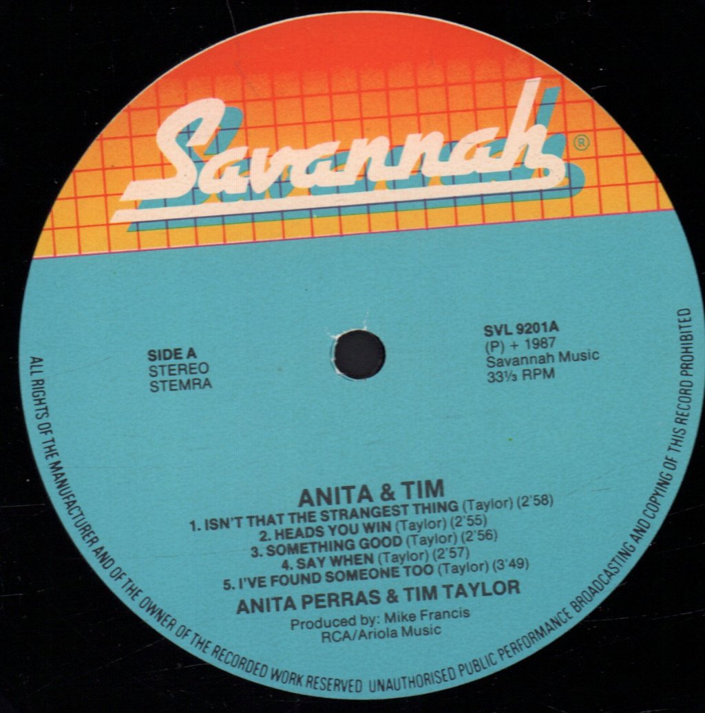 Anita Perras And Tim Taylor - Anita And Tim - Lp