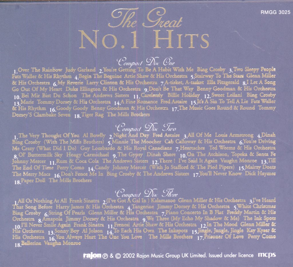 Various Artists - Great No 1 Hits - Cd Set