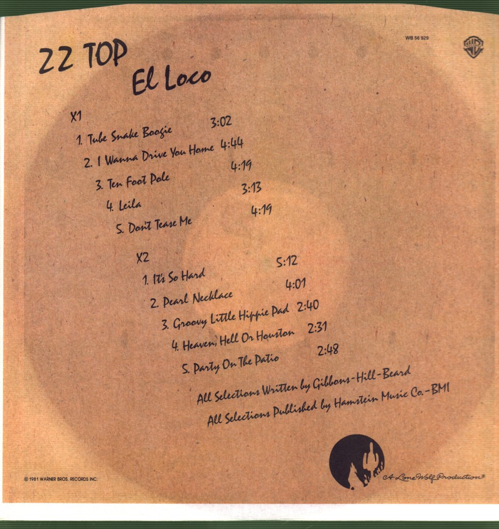 ZZ Top - El Loco - Lp