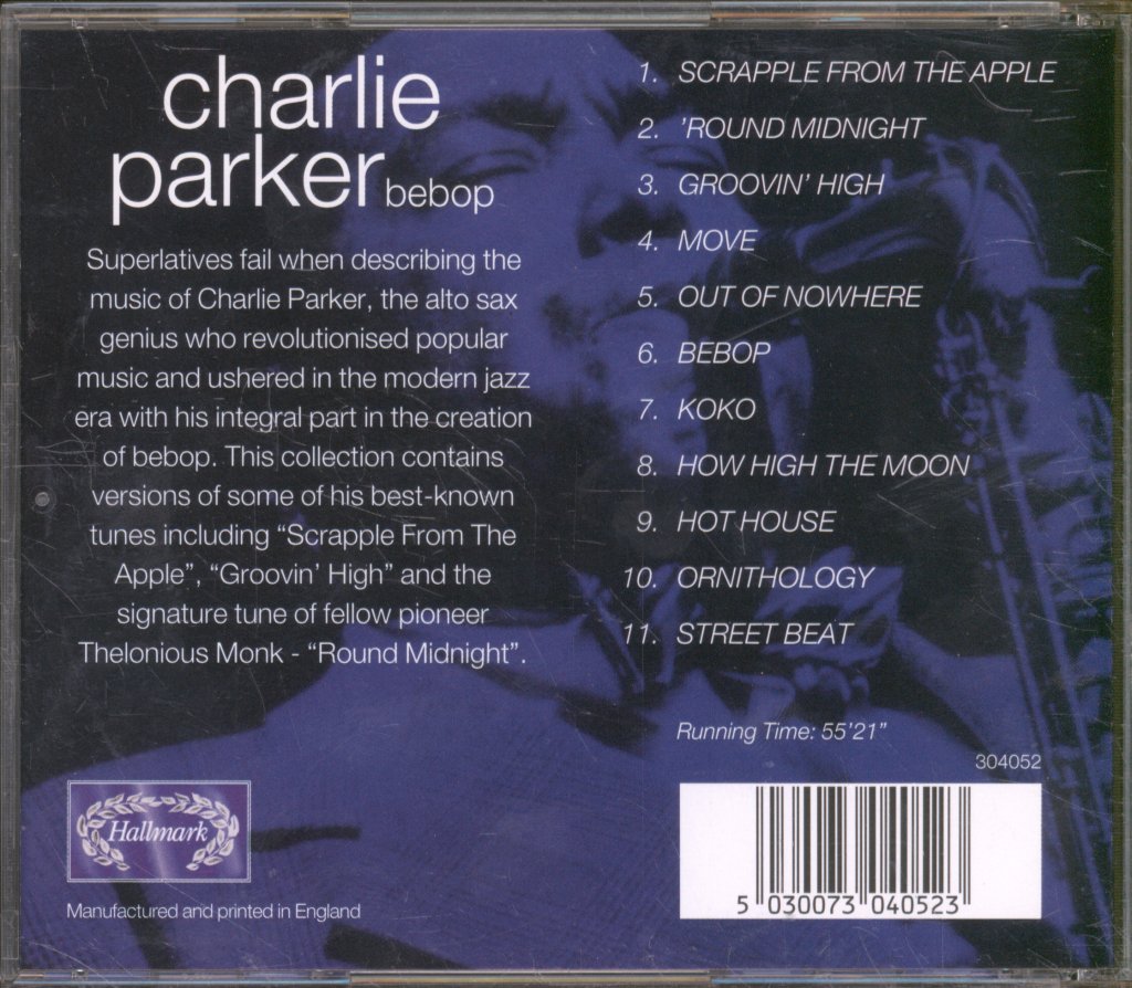 Charlie Parker - Bebop - Cd
