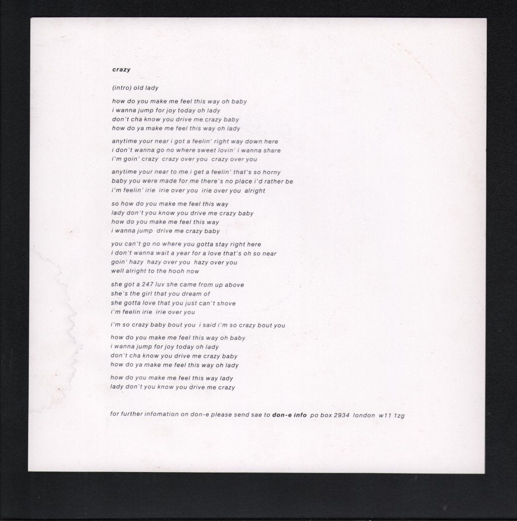 Don-E - Crazy - 7 Inch