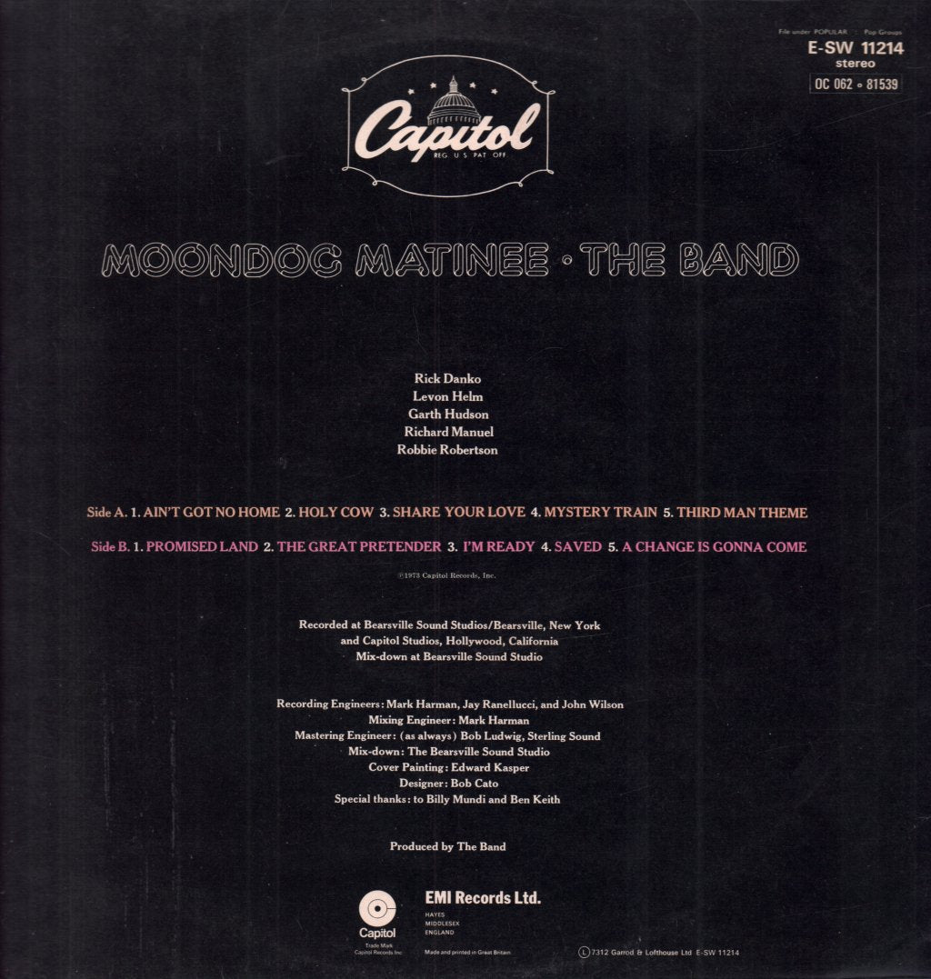 Band - Moondog Matinee - Lp