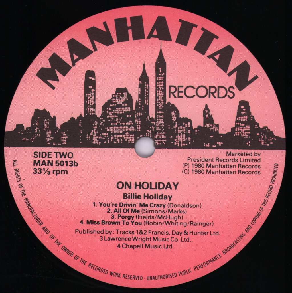 Billie Holiday - On Holiday - Lp