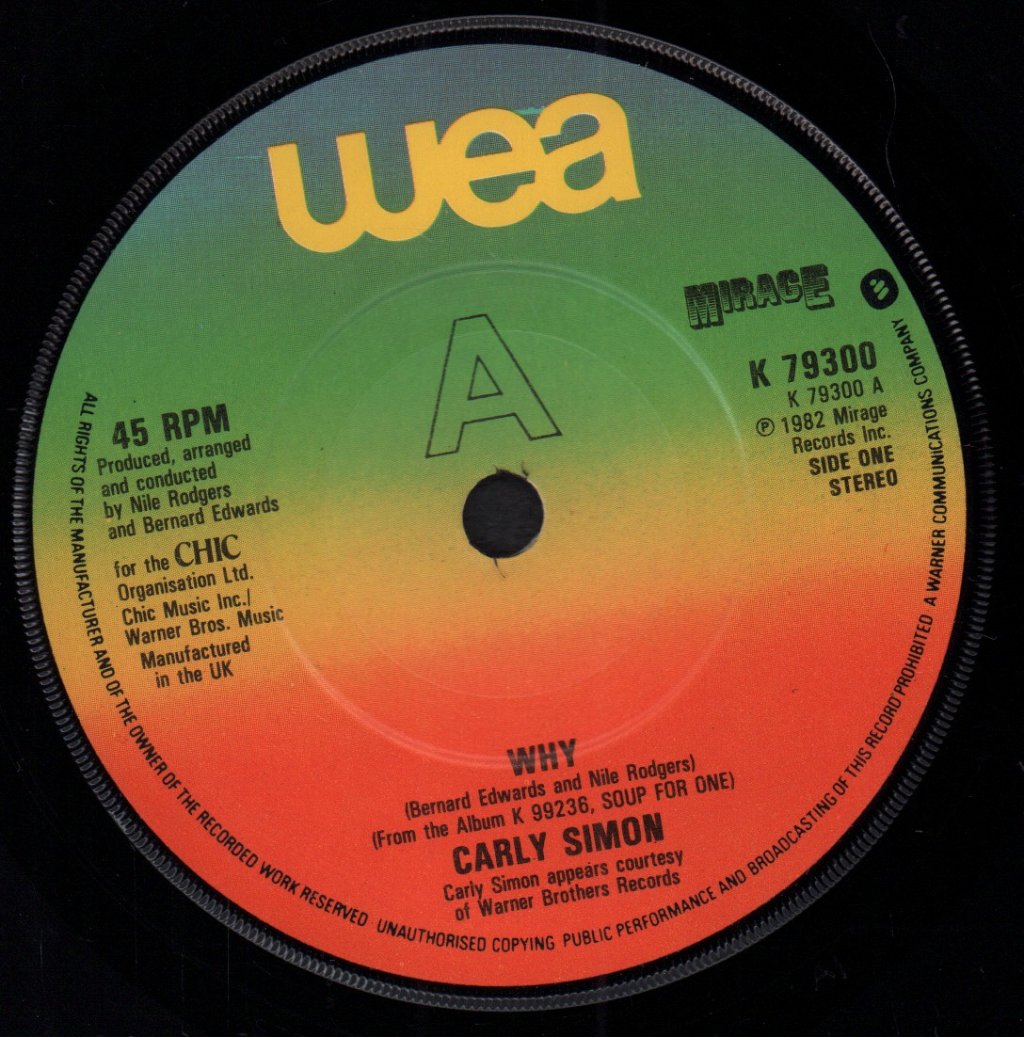 Carly Simon - Why - 7 Inch