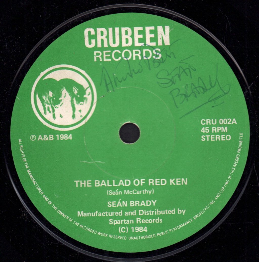 Sean Brady - Ballad Of Red Ken - 7 Inch