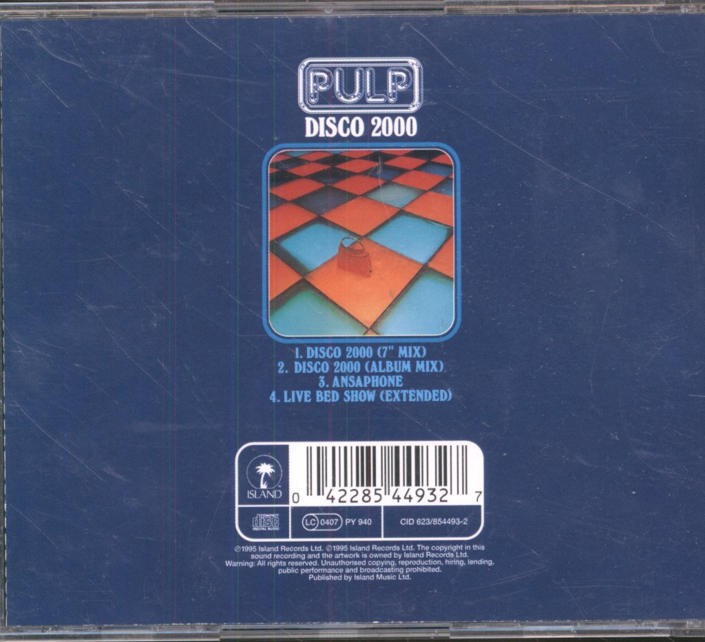 Pulp - Disco 2000 - Cd