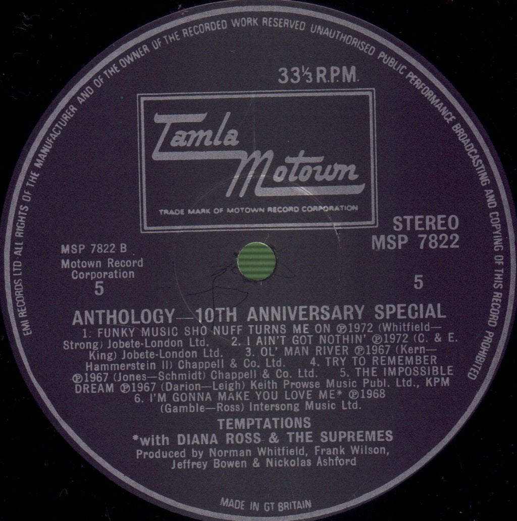 Temptations - Anthology - Triple Lp