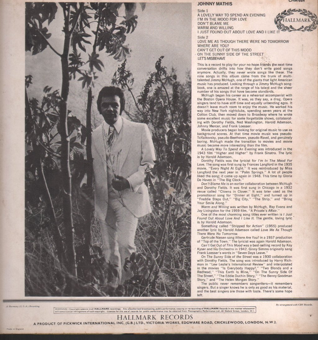 Johnny Mathis - Johnny Mathis - Lp