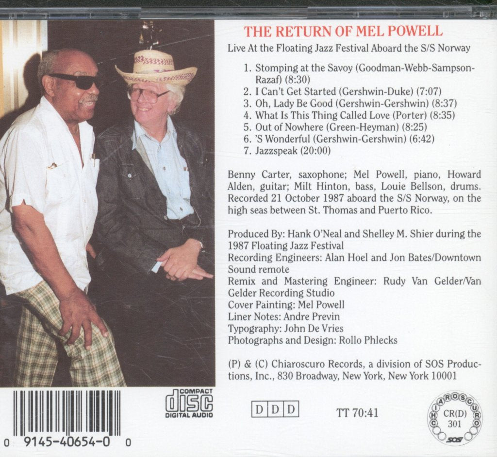 Mel Powell - Return Of Mel Powell (Live Aboard The S/S Norway) - Cd