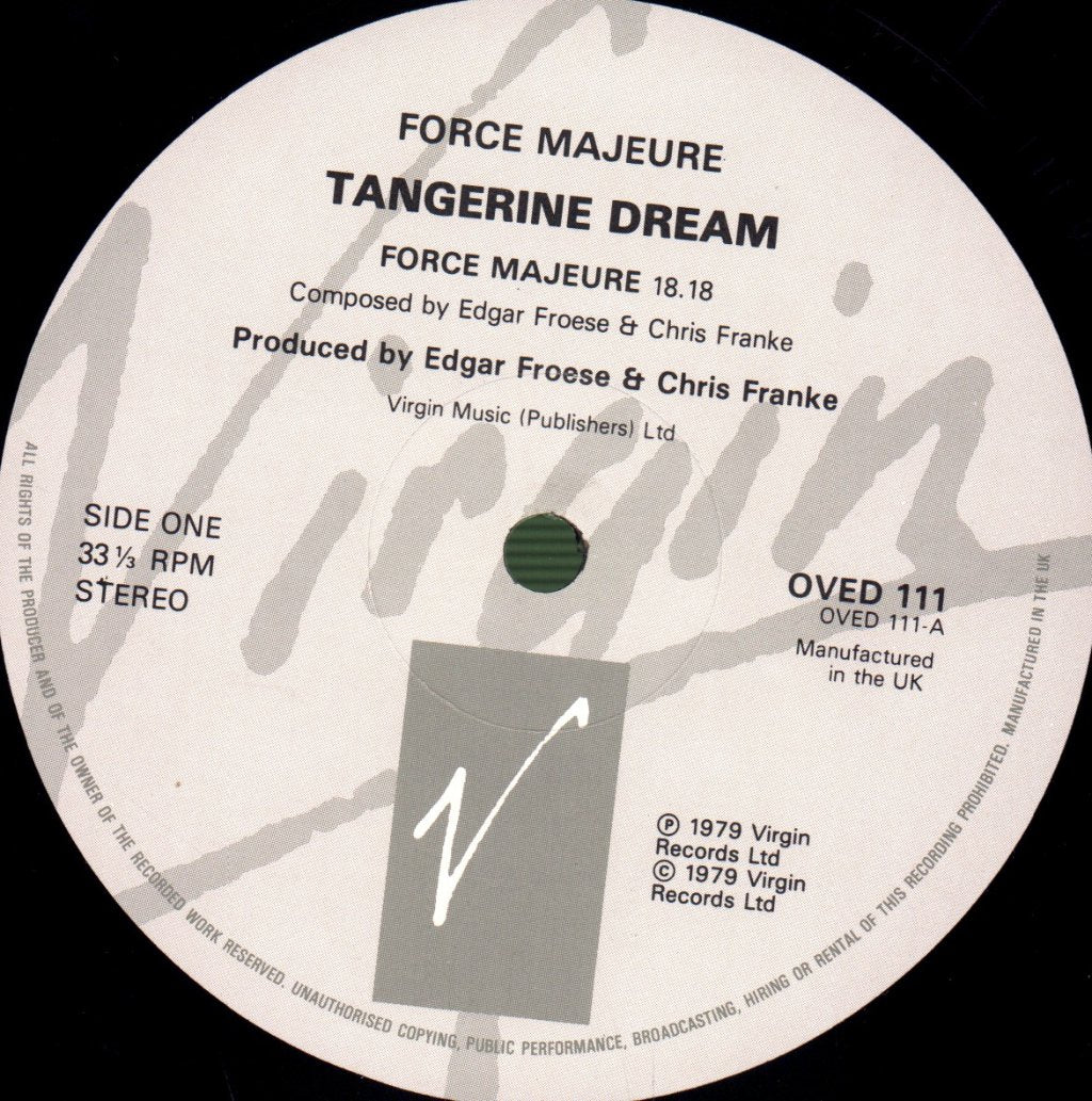 Tangerine Dream - Force Majeure - Lp