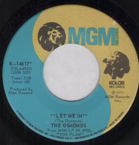 Osmonds - Let Me In - 7 Inch