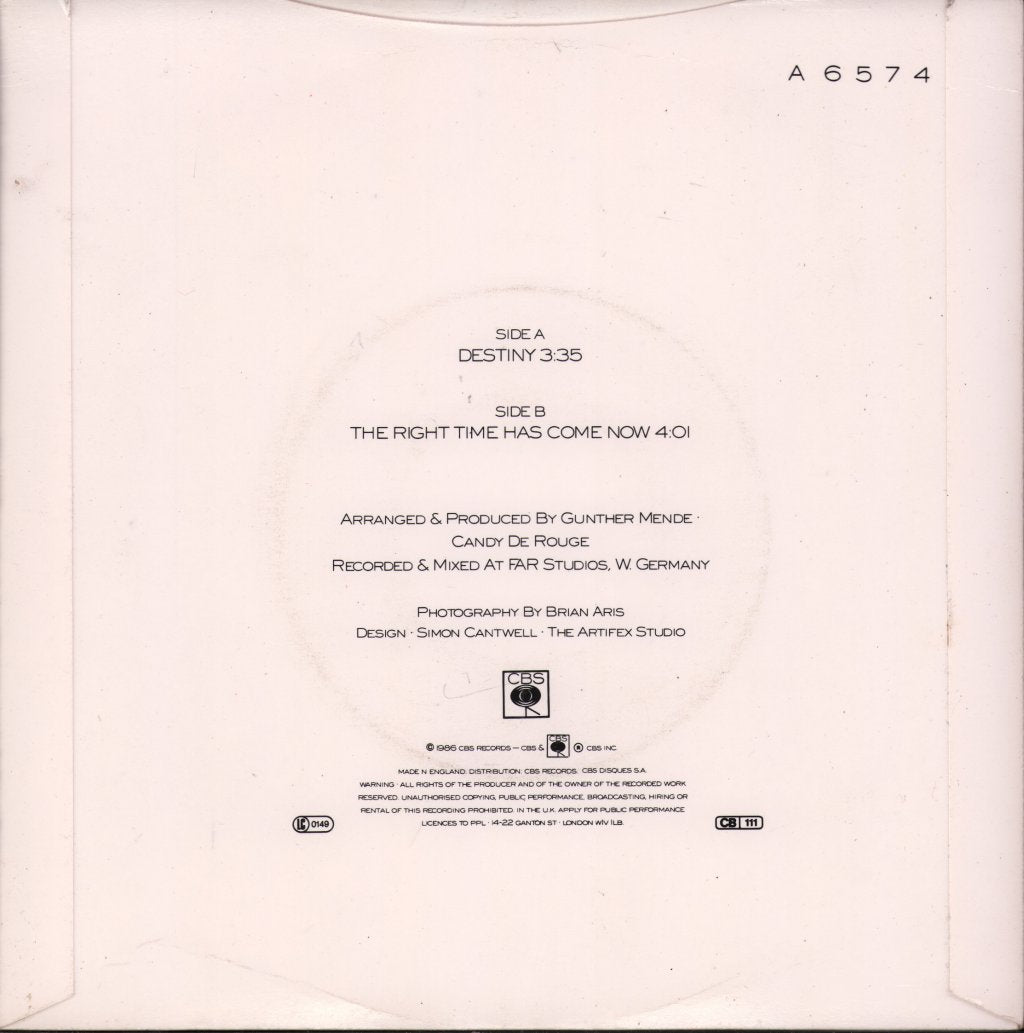 Jennifer Rush - Destiny - 7 Inch