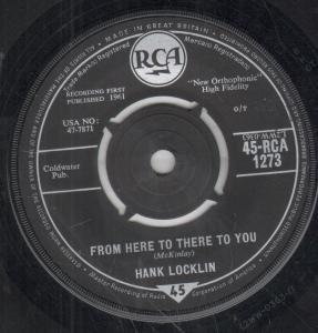 Hank Locklin - From Here To There To You - 7 Inch