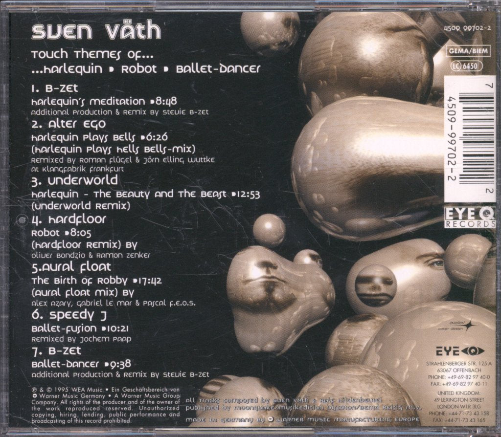 Sven Vath - Touch Themes Of Harlequin - Robot - Ballet-Dancer - Cd