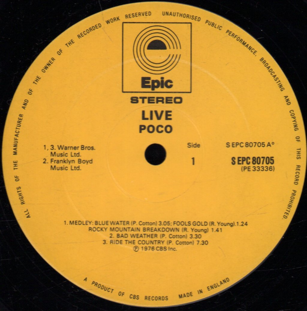 Poco - Live - Lp