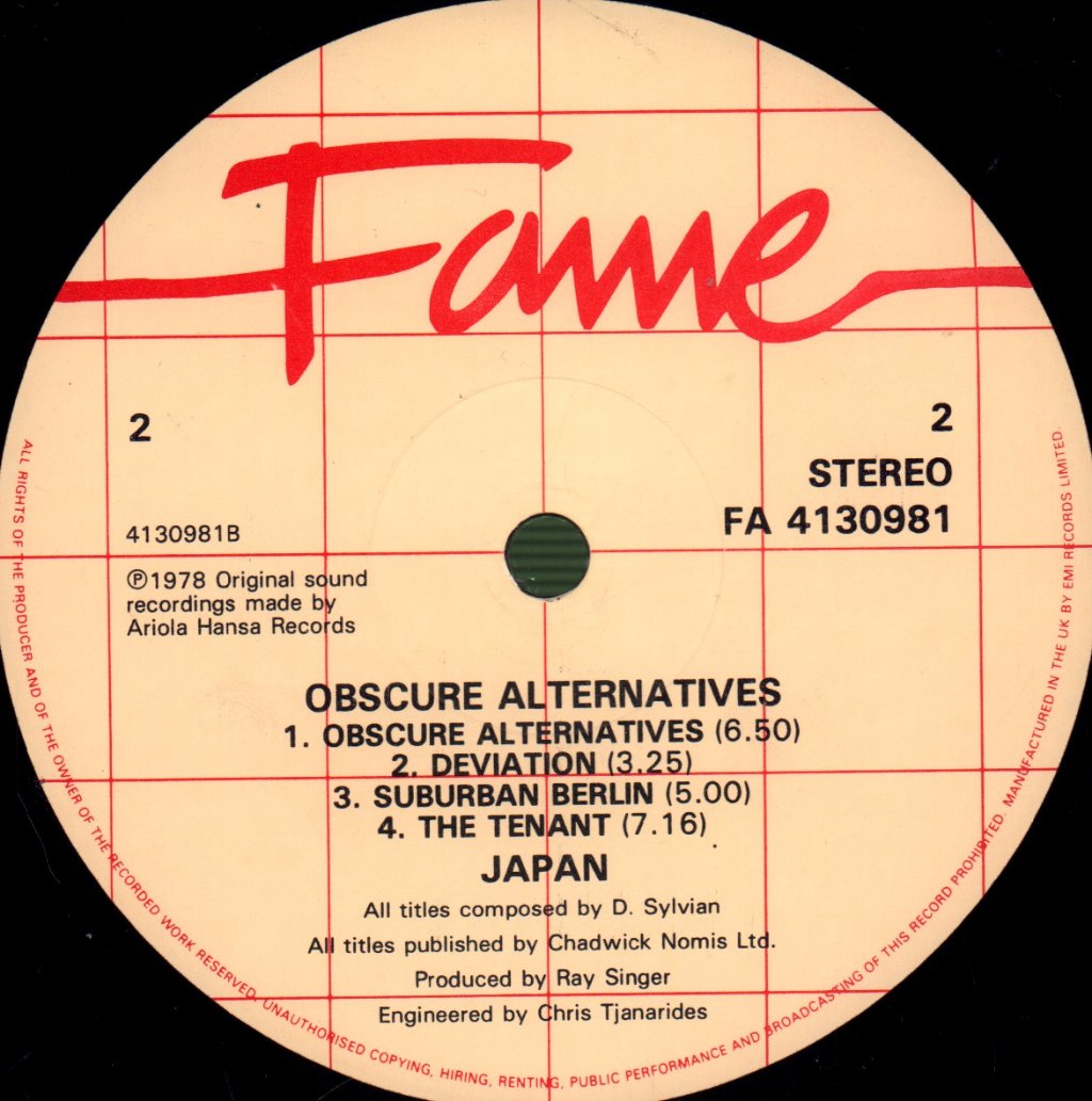 Japan - Obscure Alternatives - Lp