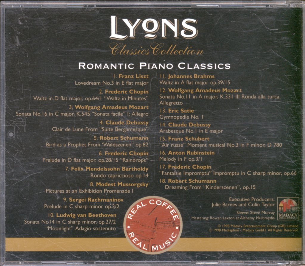 Various Artists - Lyons Classics Collection - Romantic Piano Classics - Cd