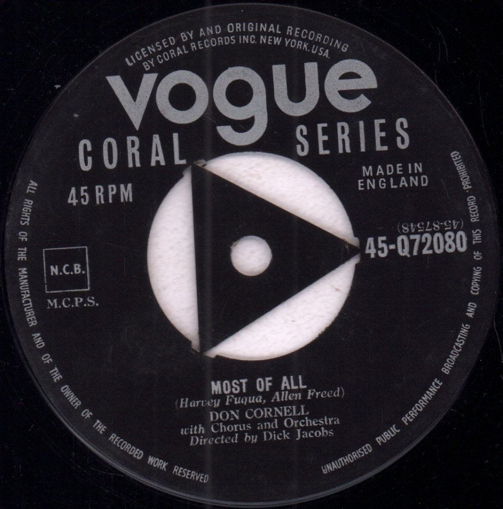 Don Cornell - Most Of All - 7 Inch
