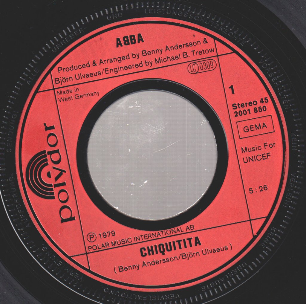 ABBA - Chiquitita c/w Lovelight - 7 Inch